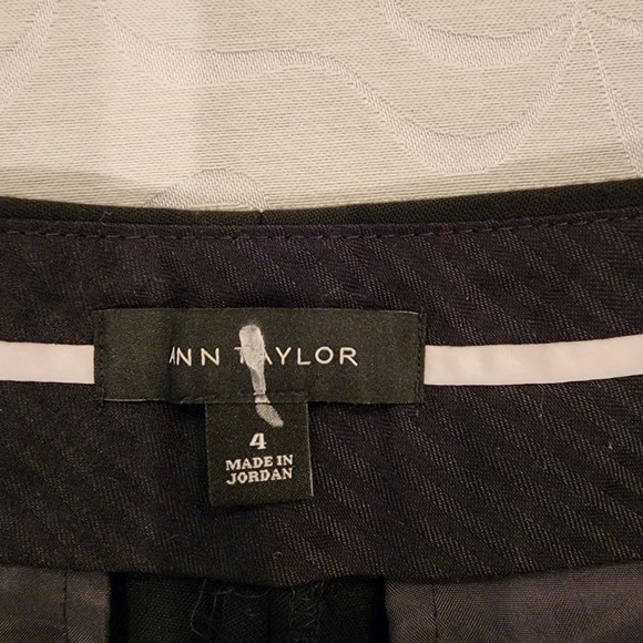 Ann Taylor Womens Pants Size 4 Black Wide Leg Crop Culottes Career Work Trousers - Picture 4 of 12